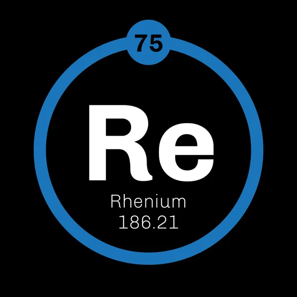 Rhenium grundämne. — Stock vektor