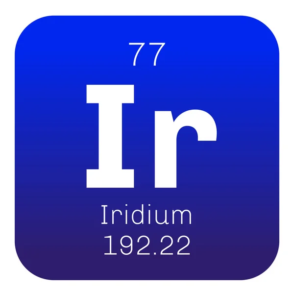 Iridium grundämne. — Stock vektor