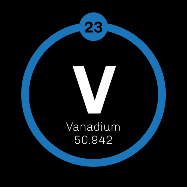 Химический элемент ванадия. — стоковый вектор