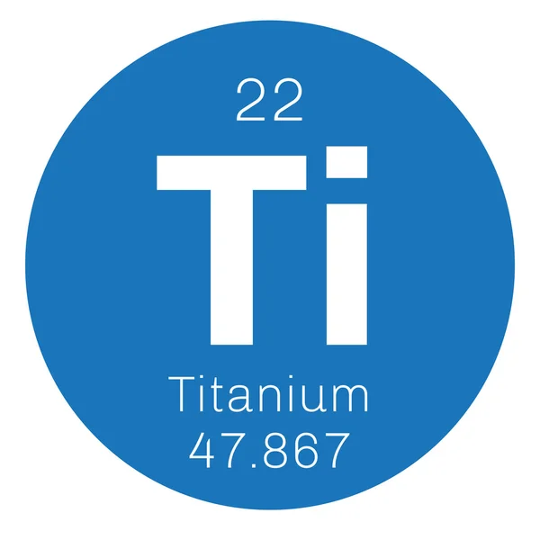 Elemento químico de titânio. — Vetor de Stock