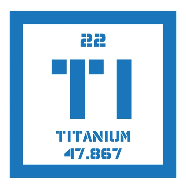 티타늄 화학 원소. — 스톡 벡터