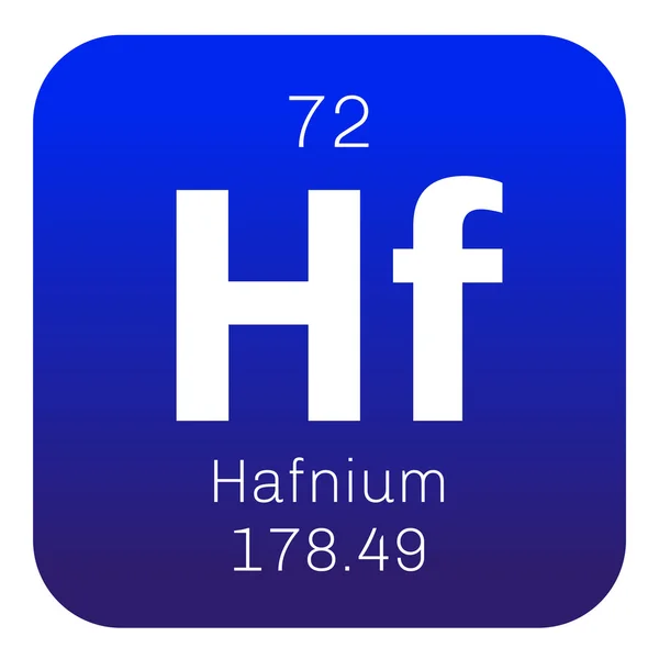 Hafnium scheikundig element. — Stockvector