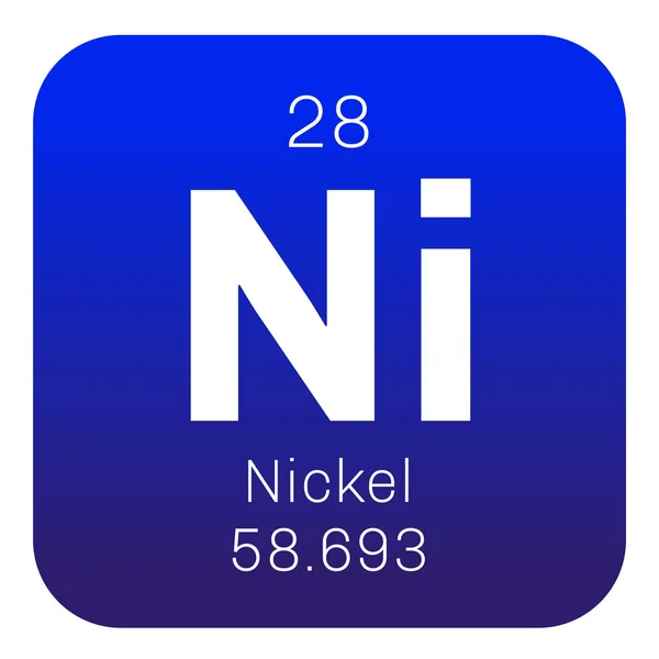 Nikkel chemisch element. — Stockvector