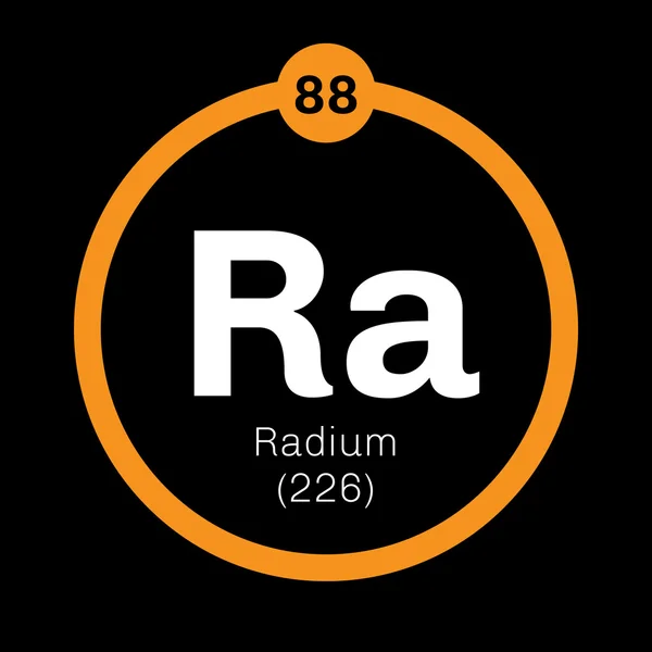 Radium jest pierwiastek chemiczny. — Wektor stockowy