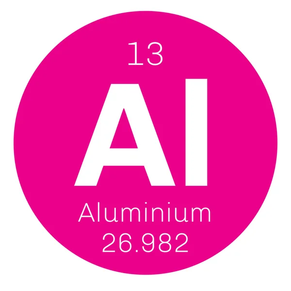 Elemento químico de aluminio — Vector de stock