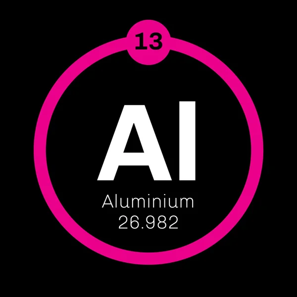 Aluminium chemical element — Stock Vector