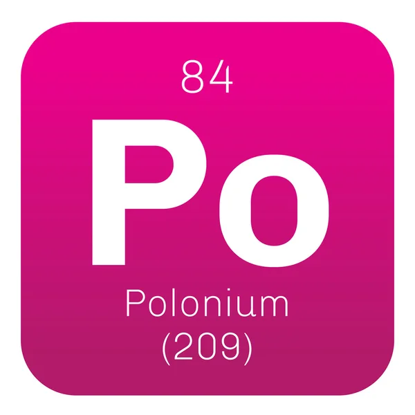 Poloniumchemisches Element. — Stockvektor