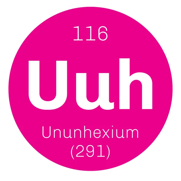 Elemento químico unhexium . — Archivo Imágenes Vectoriales