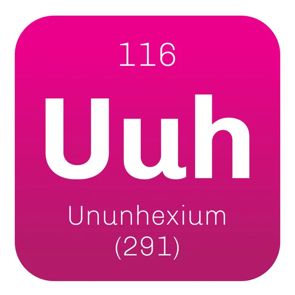 Ununhexium elemento químico . —  Vetores de Stock