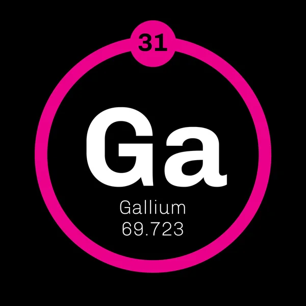 Chemisches Element Gallium. — Stockvektor