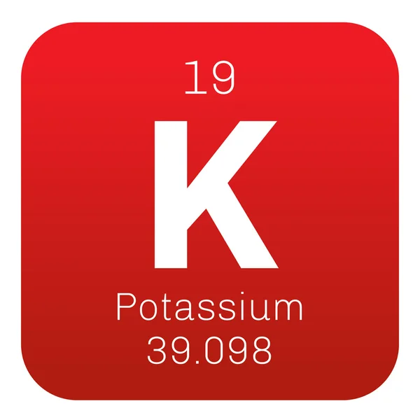 Potasyum kimyasal element — Stok Vektör