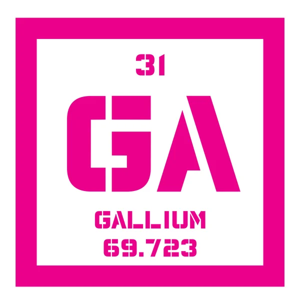 Chemisches Element Gallium. — Stockvektor