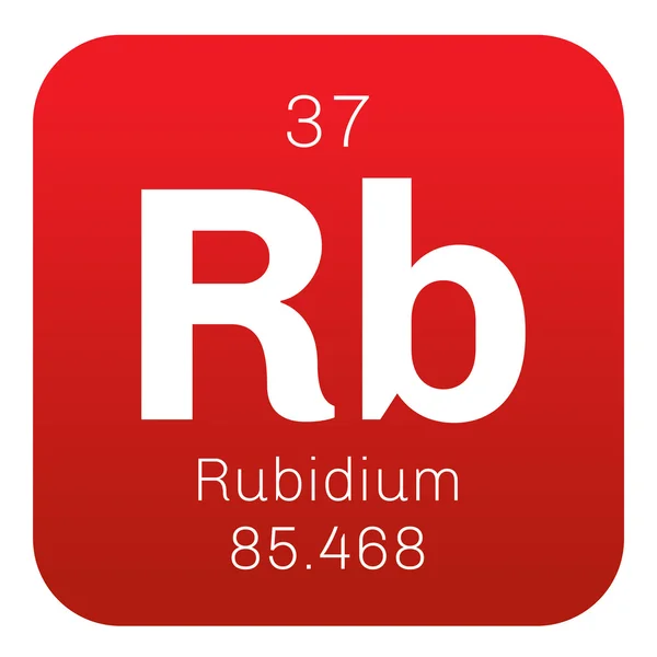 Rubidium är ett kemiskt grundämne. — Stock vektor