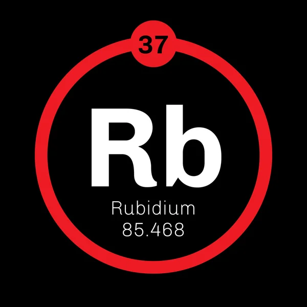 Il rubidio è un elemento chimico . — Vettoriale Stock