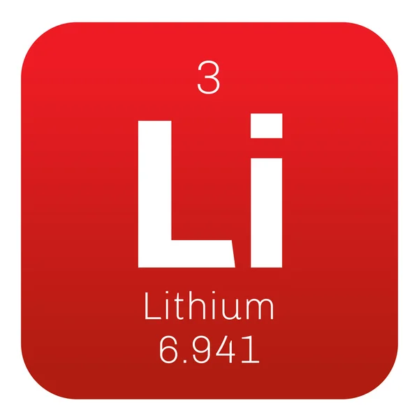 Lityum kimyasal element. — Stok Vektör