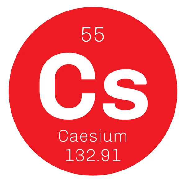 Elemento químico de cesio . — Vector de stock