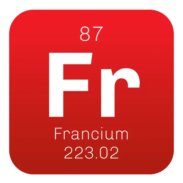 Fransiyum kimyasal element. — Stok Vektör