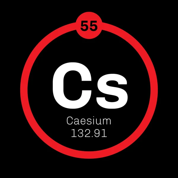 Caesium chemical element. — Stock Vector