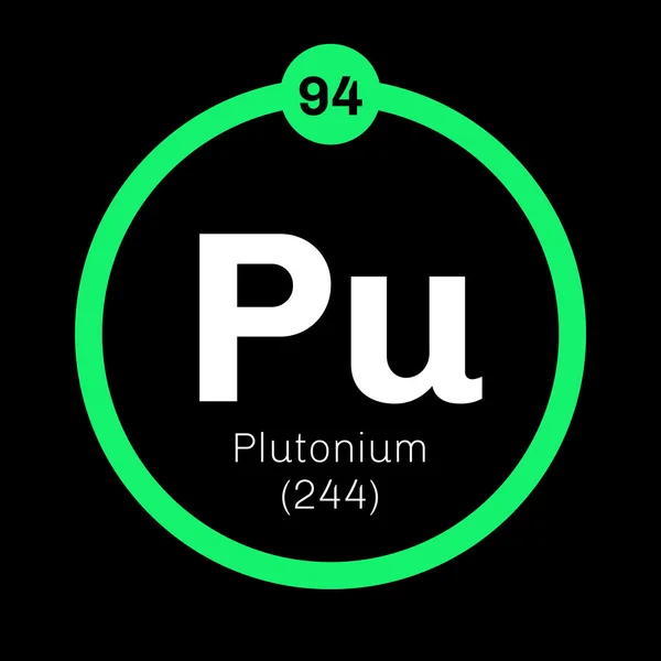 Element chemiczny plutonu — Wektor stockowy