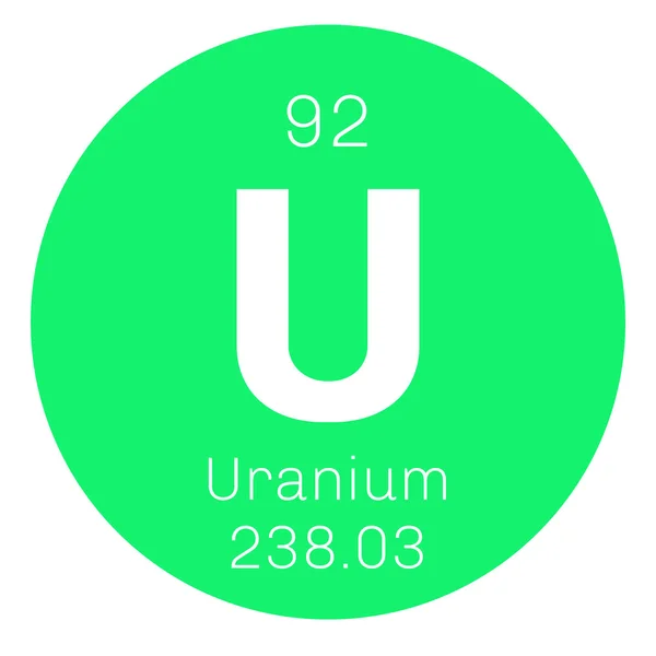 Elemento químico uranio — Archivo Imágenes Vectoriales