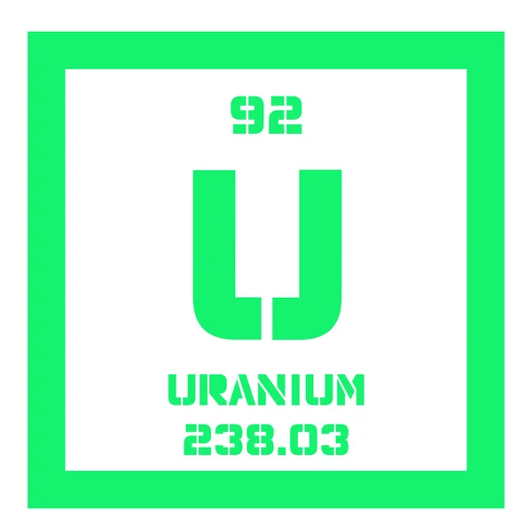 Uranyum kimyasal element — Stok Vektör
