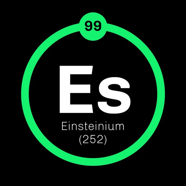 Elemento químico de einsteinio — Archivo Imágenes Vectoriales