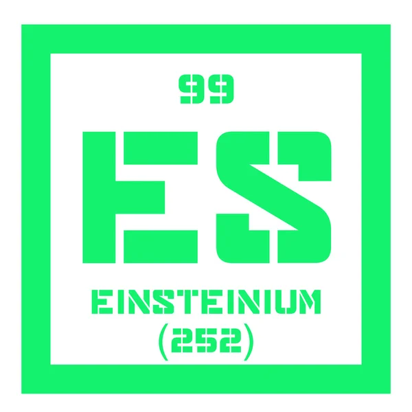 Einsteinium chemical element — Stock Vector