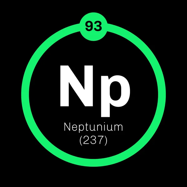 Elemento químico neptunium — Vector de stock