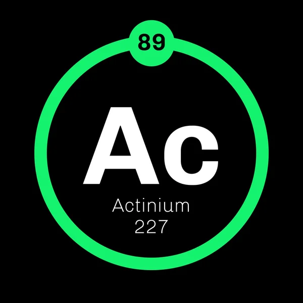 Actinium chemical element. — Stock Vector