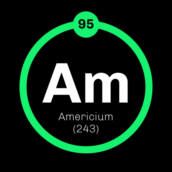 Americium chemical element. — Stock Vector