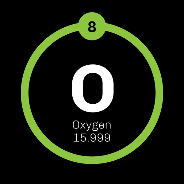 Химический элемент кислорода — стоковый вектор