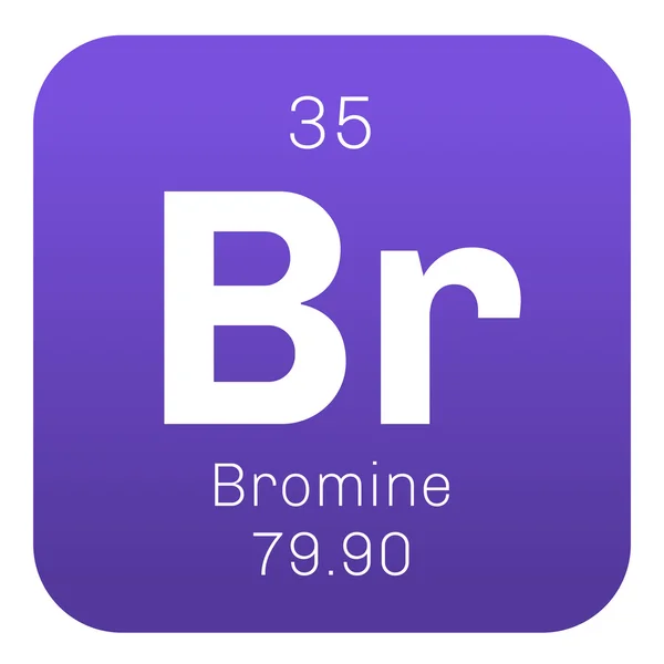 stock vector Bromine chemical element