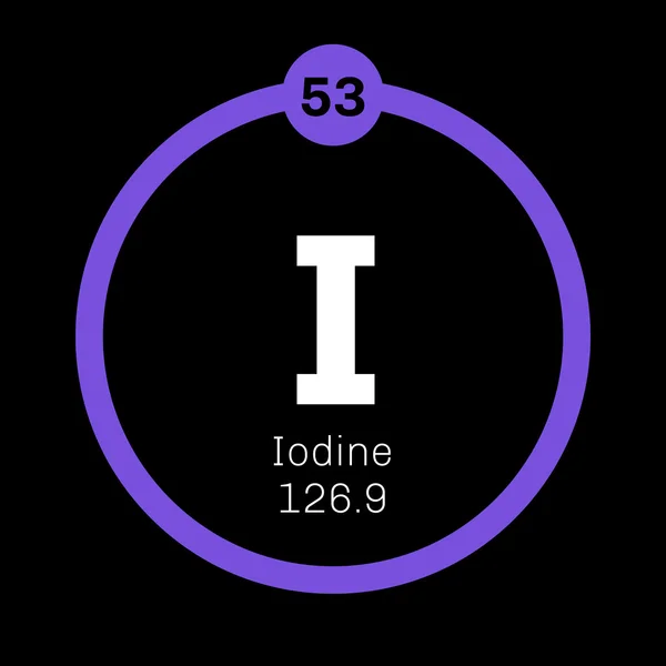 Elemento químico yodo — Archivo Imágenes Vectoriales