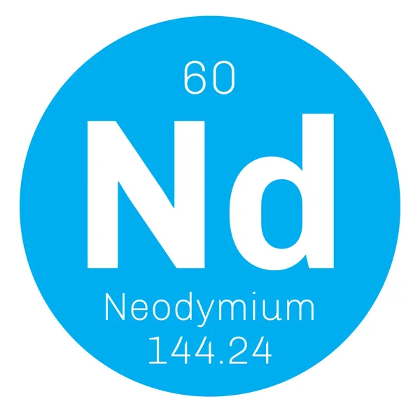 Neodímium kémiai elem — Stock Vector