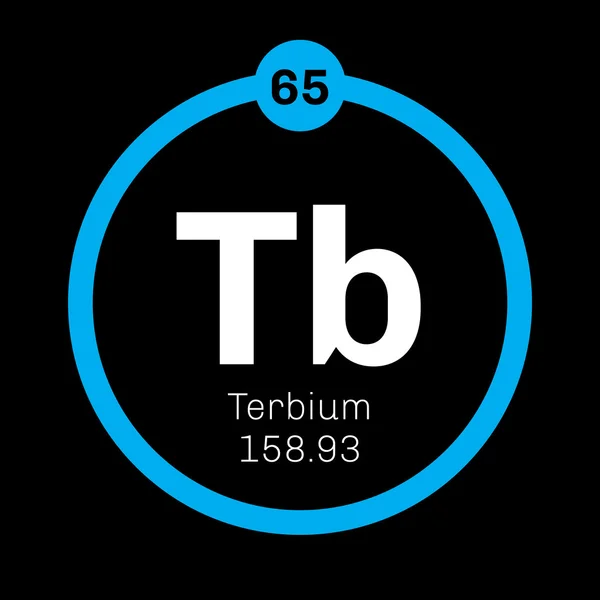 Unsur kimia terbium - Stok Vektor