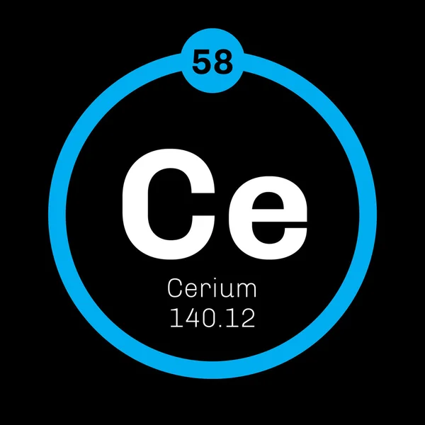 Élément chimique du cérium . — Image vectorielle