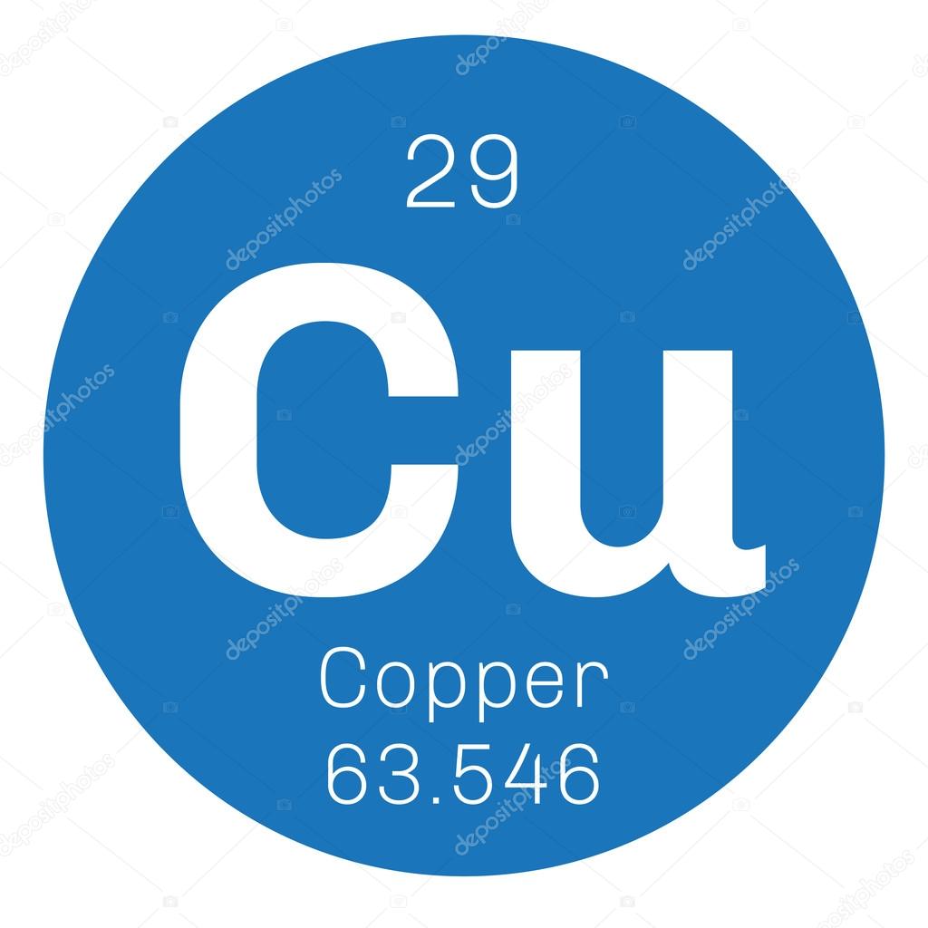 Copper chemical element — Stock Vector © lkeskinen0 #124555400