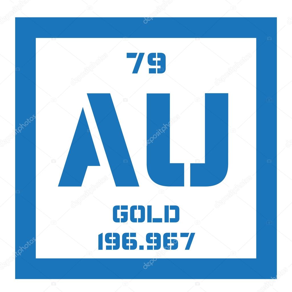 Gold chemical element.