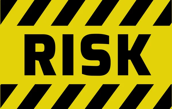 Risk şeritler ile sarı işareti — Stok Vektör