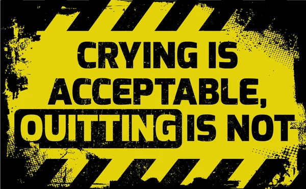 Pleurer est un signe acceptable — Image vectorielle