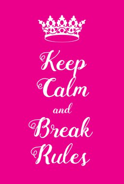 Sakin ve Break Kuralları posteri tutun