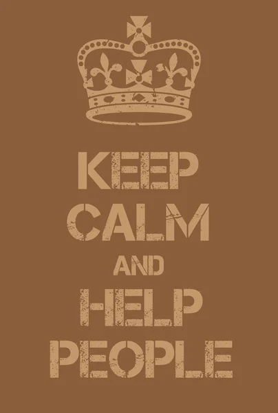 Simpan poster Calm and Help People - Stok Vektor