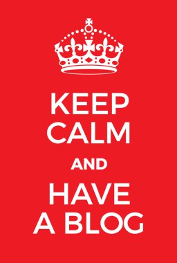 Sakin tutun ve bir blog posteri var