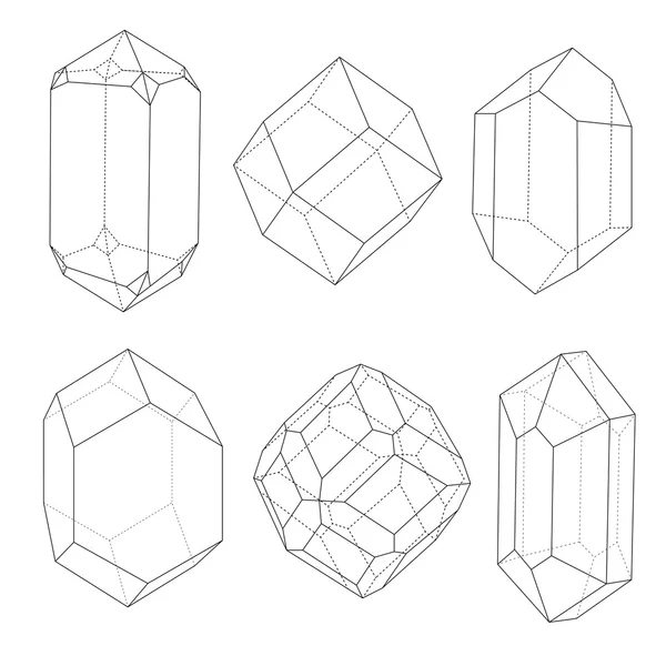 Edelstenen contouren — Stockvector