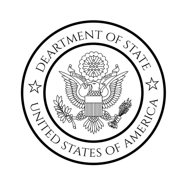 Departamento de Estado de Estados Unidos sello — Vector de stock