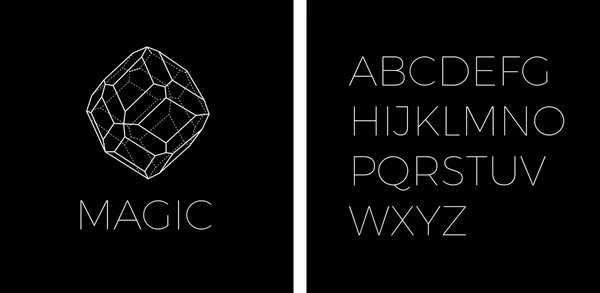 Line art precious stone logo — Stock Illustration Line art precious stone logo Royalty Free Stock Vectors