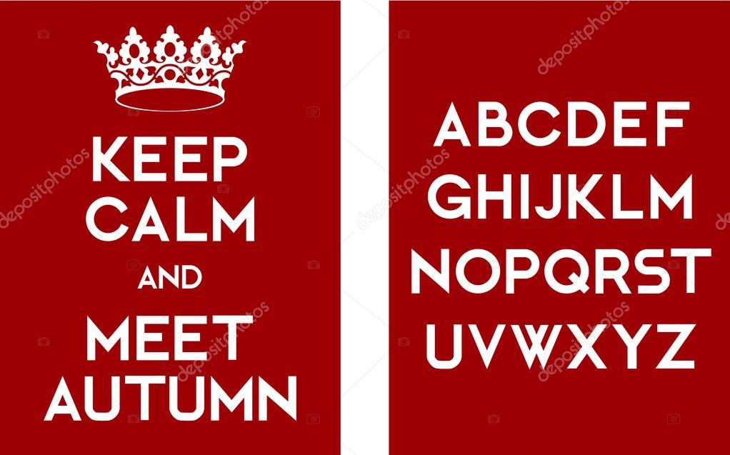 Keep calm and meet autumn poster