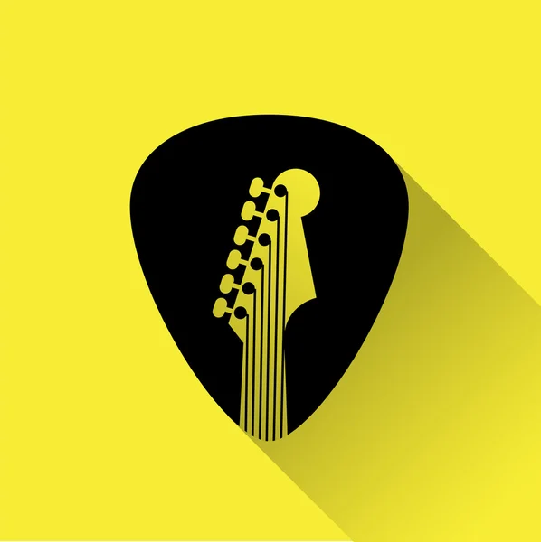 Gitaar Pick platte ontwerp pictogram voor web — Stockvector