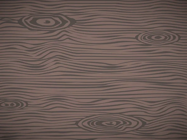 Table murale en bois brun foncé, surface au sol. Texture bois — Image vectorielle