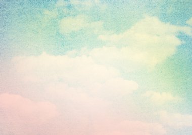 Colorful painted watercolor clouds and sky. Nature backgroud clipart